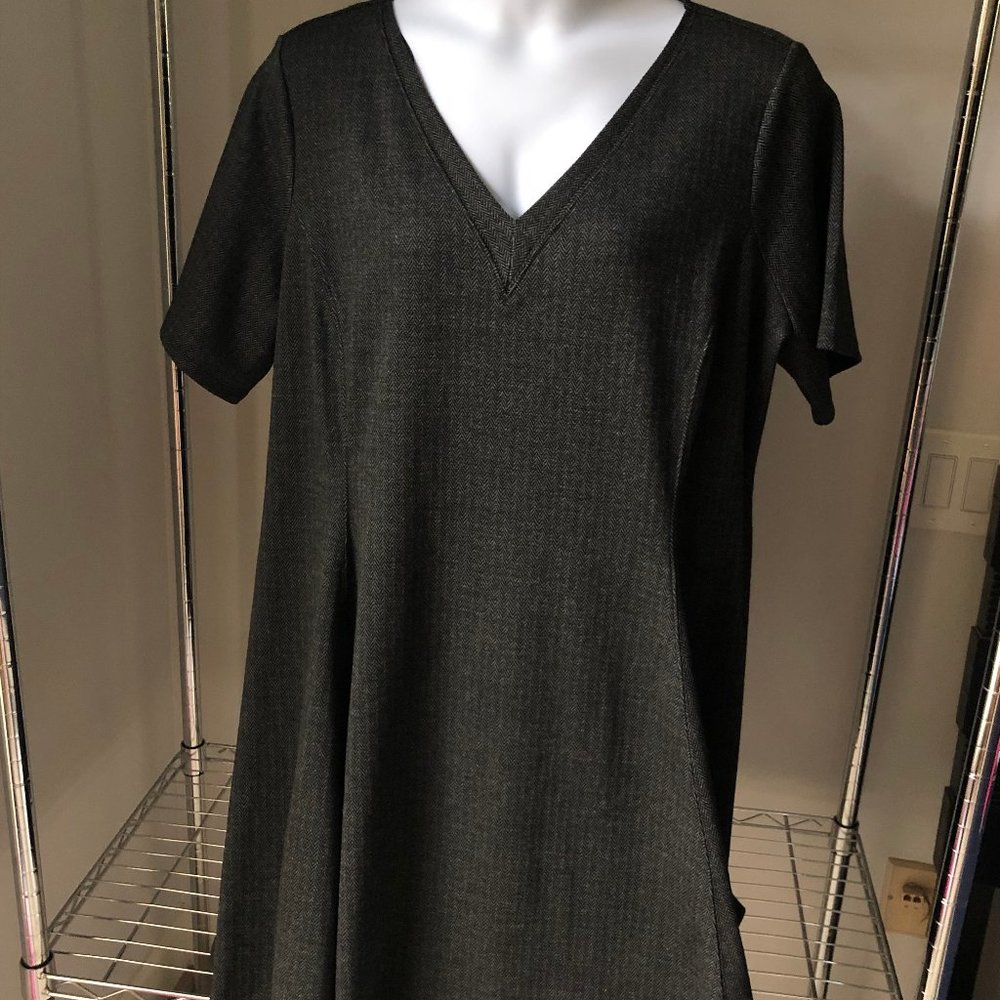 SIMPLY VERA grey v-neck dress 2X NWT